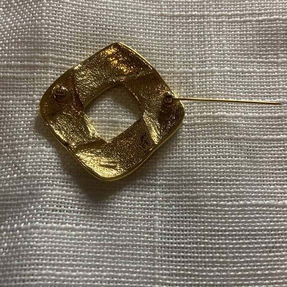 Vintage FAC Butler Brooch: Rhinestones and Black Enamel - Designer Signed - Picture 3 of 5